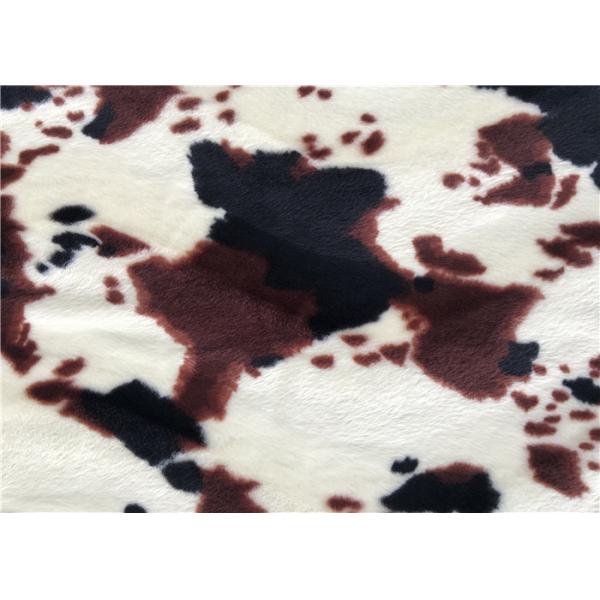 S Wave Animal Printed Velboa Sofa Velvet Upholstery Fabric 100% Polyester