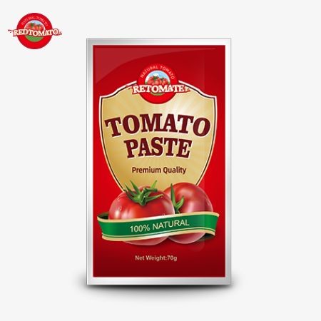 China Factory-Priced Flat Sachets Of 70g Tomato Paste Available With Purity Levels Ranging From 30% To 100% wholesale