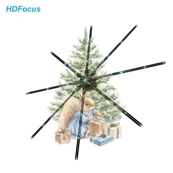 Big Size 180cm Christmas Decorating 3d Holo Advertising Display Outdoor Led Fan Holographic 3d Hologram Fan