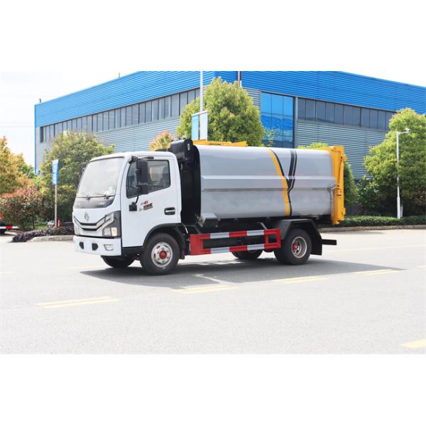 4x2 Drive 6CBM Dongfeng Waste Compactor Truck With Back Mounted Bucket