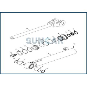China 87530718 Lift Cylinder Service Kit fits Wheel Loader CNH 821E wholesale