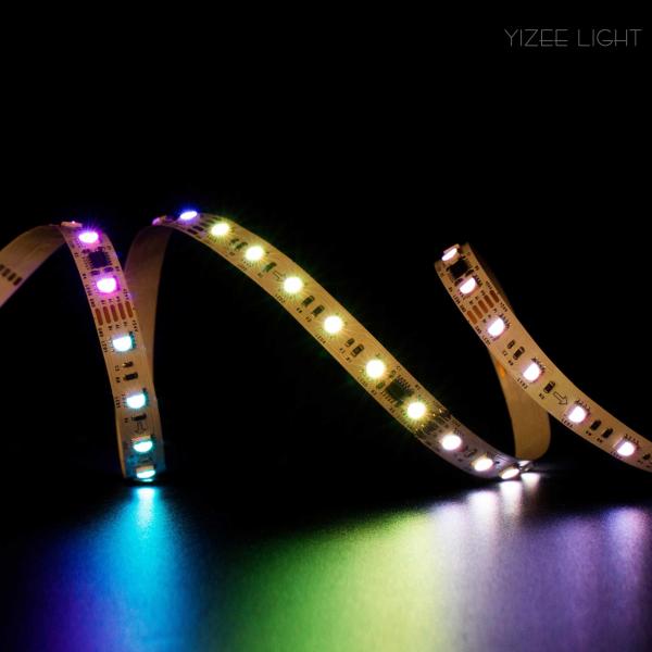 SPI Digital SMD 5050 RGB LED Strip DC24V 14.4W 10mm RGBIC LED Strip Lights