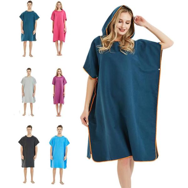 Adults Lightweight Microfiber Poncho Towel With One Size Fits All