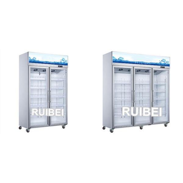 Big Capacity Vertical Display case freezer with double Glass Door