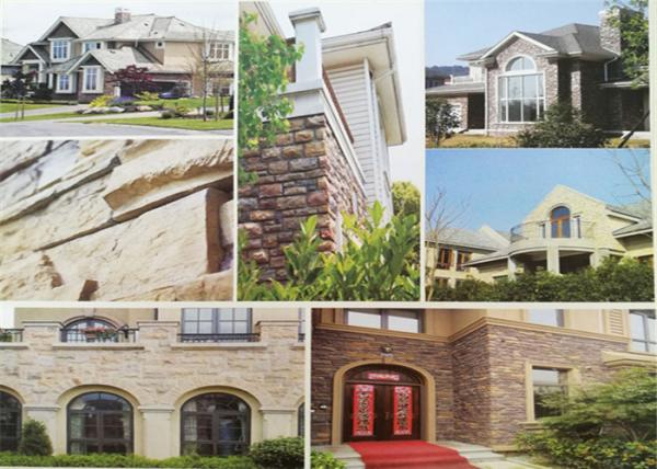 Compressive Strength Artificial Wall Stone With Natural Stone Texture Outdoor Stone Veneer