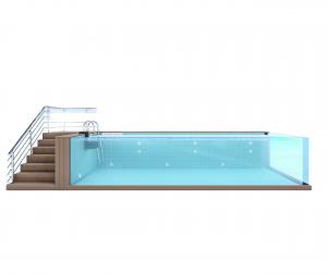 China Acrylic Glass Prefab Above Ground Swimming Pools Water House with 30- 10m3 Capacity wholesale