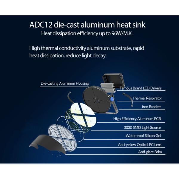 High Lumen Round 800W Led Field Lights Sport Light For Indoor Stadium