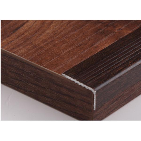 wood grain right angle trim for floor edge