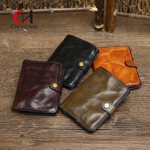 China 5.8 Inches Length Genuine Leather Purse Standard Width For Business Meeting wholesale