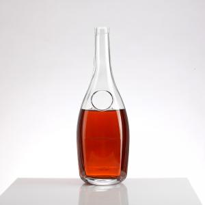 China Custom Empty 500ml Wine Liquor Glass Bottle with Label and Aluminum Plastic PP Collar on sale