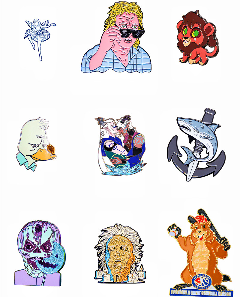 China Custom Soft Enamel Pin with Glitter Metal Badge for Anime &amp; Cartoon wholesale