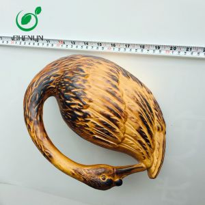 ISO9001 Ancient Wooden Clutch Bag Customized Shaped Hand Carved
