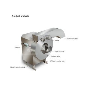 Small commercial vegetable cutting machine Vegetable and melon slicing, slicing