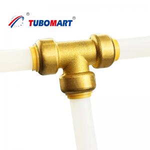 China Brass Push Quick Connect Fittings Lead Free PEX AL PEX Pipe Fittings wholesale