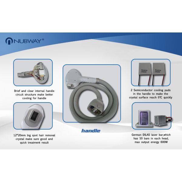 Vertical 808nm Diode Laser Hair Removal Machine , Semiconductor Cooling Under 0℃