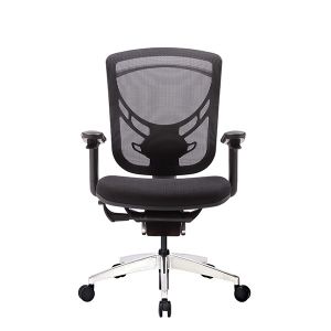 Upholstered Ergonomic Executive Desk Chair With Height Adjustable Backrest