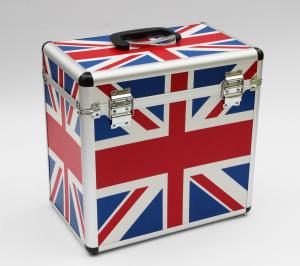 China LP 50pcs DVD case Alu storage box with Union jack flag pattern large space for records on sale