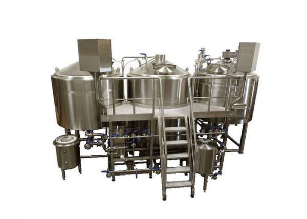 Quality Gas Heating 60BBL Three Vessel Brewing System Semi - Auto Beer Brewery Equipment for sale