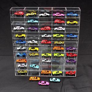 China 50 Grid  Custom Acrylic Showcase Display Case Car Model Display Rack Cabinet Toys Organizer wholesale