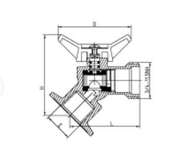 Aluminum Alloy Handle Brass Compression Hose Bibb Male Threaded Brass Valve