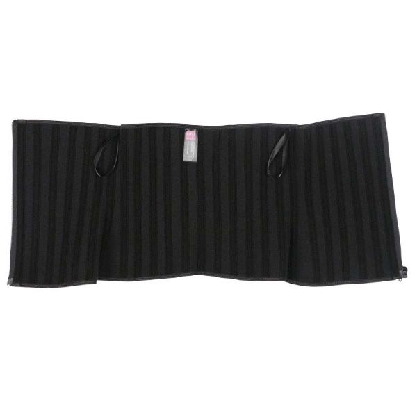 2XS XS Black Zipper Latex Sport Waist Trainer To Wear While Working Out