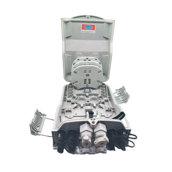8 cores or 16 cores ABS gray 2 in 4 out optical terminal box for IP55 protection