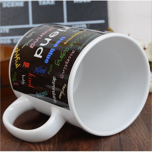 Ceramic Eco Friendly Mugs Full Printing / Colorful Eco Friendly Travel Mug Custom