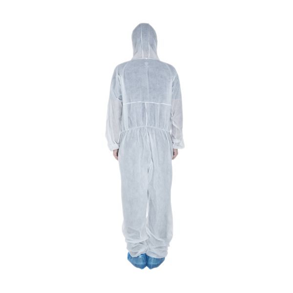 One Time Use White PP Disposable Polypropylene Coveralls For Cleaner