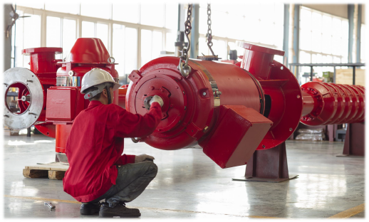 Electric Motor Pump Vertical Turbine Fire Pump With Tornatech Controller And Jockey Pump