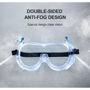 China Splash Resistant PPE Safety Glasses With Soft Nose Piece Elastic Strap wholesale
