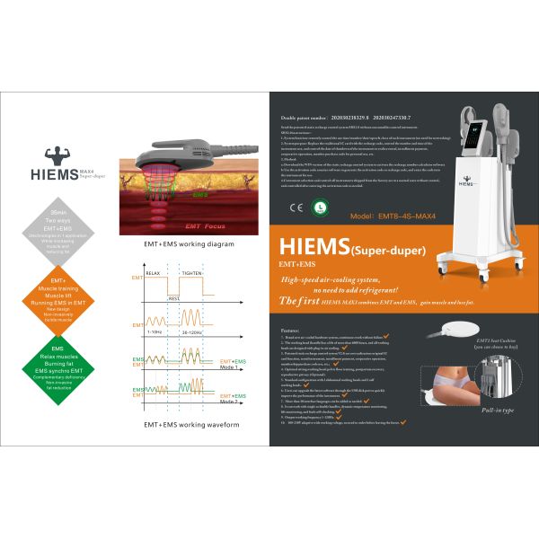 2 Handles Ems Sculpting Machine Postpartum Repair, Ems Muscle Building Machine