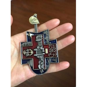 High quality custom 3D Custom Metal Challenge Coin,South africa badge maker