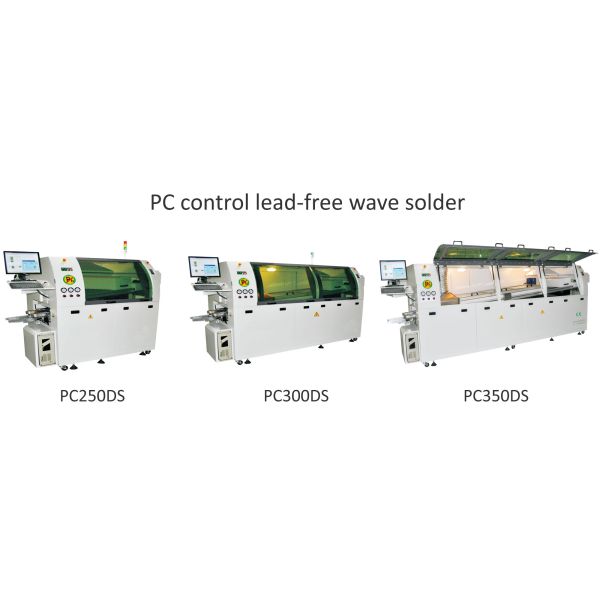 PC Control Lead-free Wave Soldering Machine PC250DS, PC300DS, PC350DS For PCB DIP Production Line