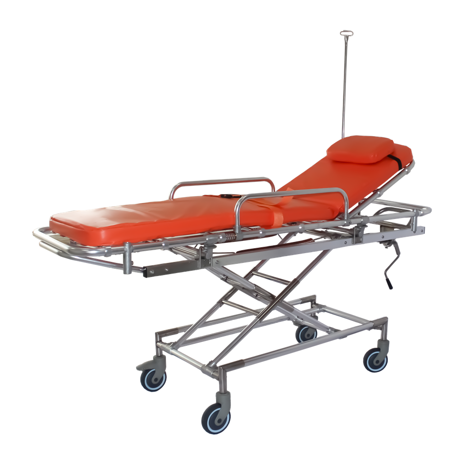 Hospital Patient Emergency Transfer Trolley Ambulance Folding Stretcher
