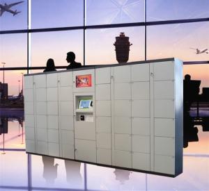 China Airport Train Station Baggage Locker With Credit Card Payment And Advertising Screen wholesale