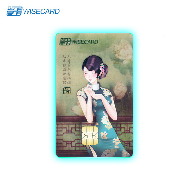 LED Illuminated Credit Debit Card with 360° Edge Glow