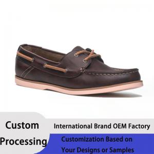 China Loafers Style Genuine Leather Men Shoes Casual Brown Dress Shoes on sale