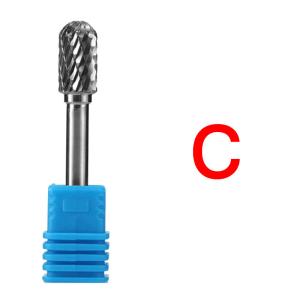 Stone Carbide Burr 1/4 Inch Shank Round Cylinder Ball Shape with End Cut Sc-5