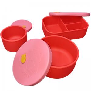 China Food Grade Silicone Lunch Box Microwave Heating Preservation Box Compartment Sealed wholesale