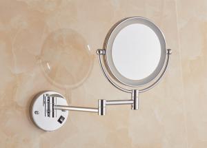 China Led Swivel Bathroom Mirror For Hotel Service , Single Side Tri Fold Makeup Mirror wholesale