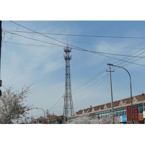 180KM / H Mobile Network Tower , Cellular / Mobile Phone Microwave Tower