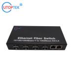 10/100/1000Mbps 3port RJ45+4port SFP/SC fiber ethernet media converter switch