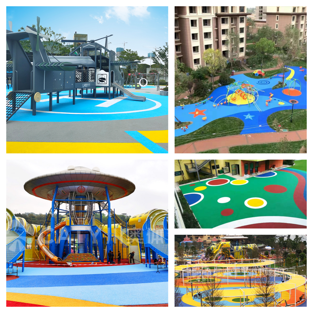 Blue EPDM Rubber Granules Playground Flooring Weather Resistance Good Shock Absorption