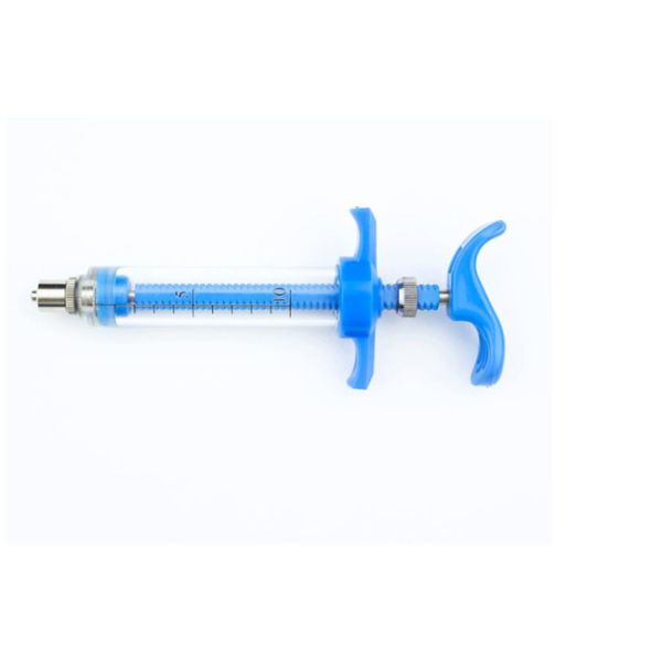 Poultry ISO19001 Vaccinator Plastic Steel Syringe 10ml Luer Lock Syringe Reusable