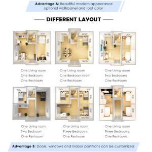 Modern Design Movable Expandable Shipping Container Frame House Prefabricated