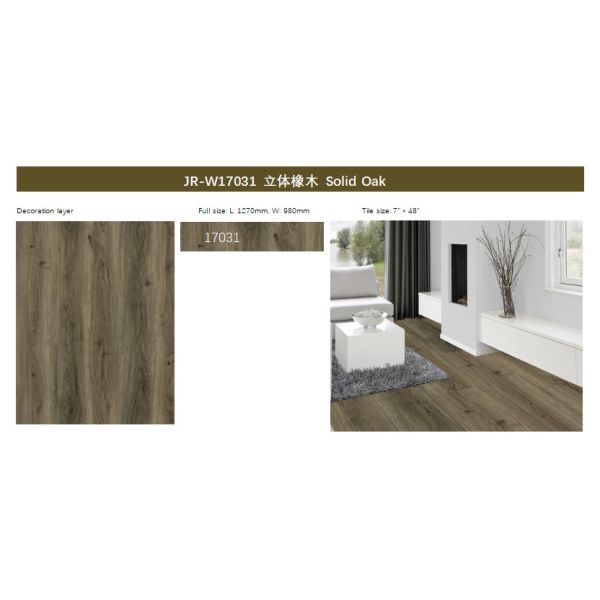 Light Unilin Click SPC Composite Solid Oak Burlywood Wood Grain GKBM JR-W17031
