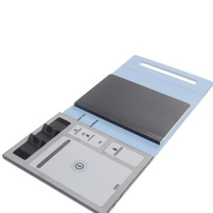 China OEM Rectangle Wireless Charging Power Bank Notebook Customized Logo on sale