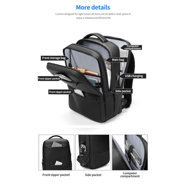 Custom logo design bagpack usb waterproof men bag backpack bag laptop backpack