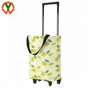 China 2 In 1 Durable Foldable Shopping Bag With Wheels Reusable Grocery For Shopping wholesale