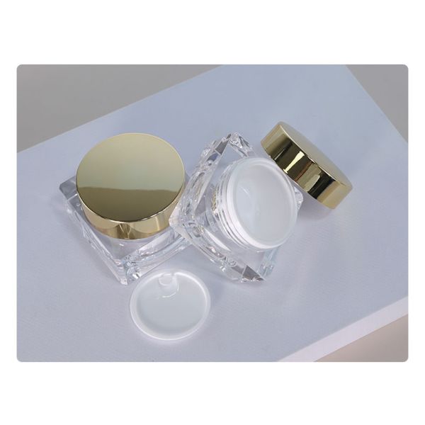 Cosmetic Acrylic Bottles 30g 50g Plastic Lotion Bottles Packaging With Special Stone Cover Cap